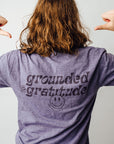 Purple - Grounded in Gratitude - Adult T Shirt